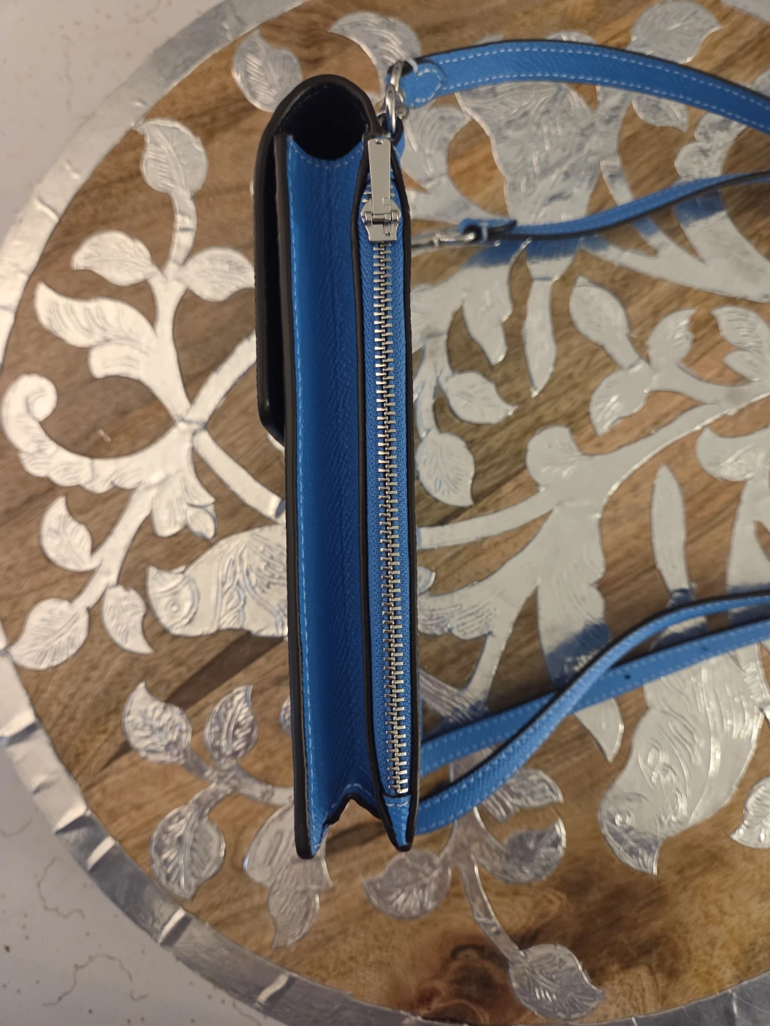 Coach Blue Leather North/South Phone Crossbody Bag - photo 2