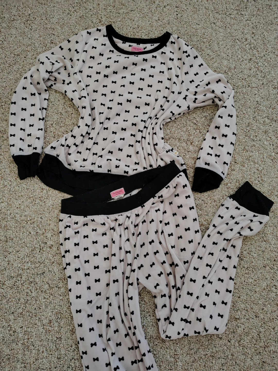 Kate Spade Pjs - Pink with Black Bows