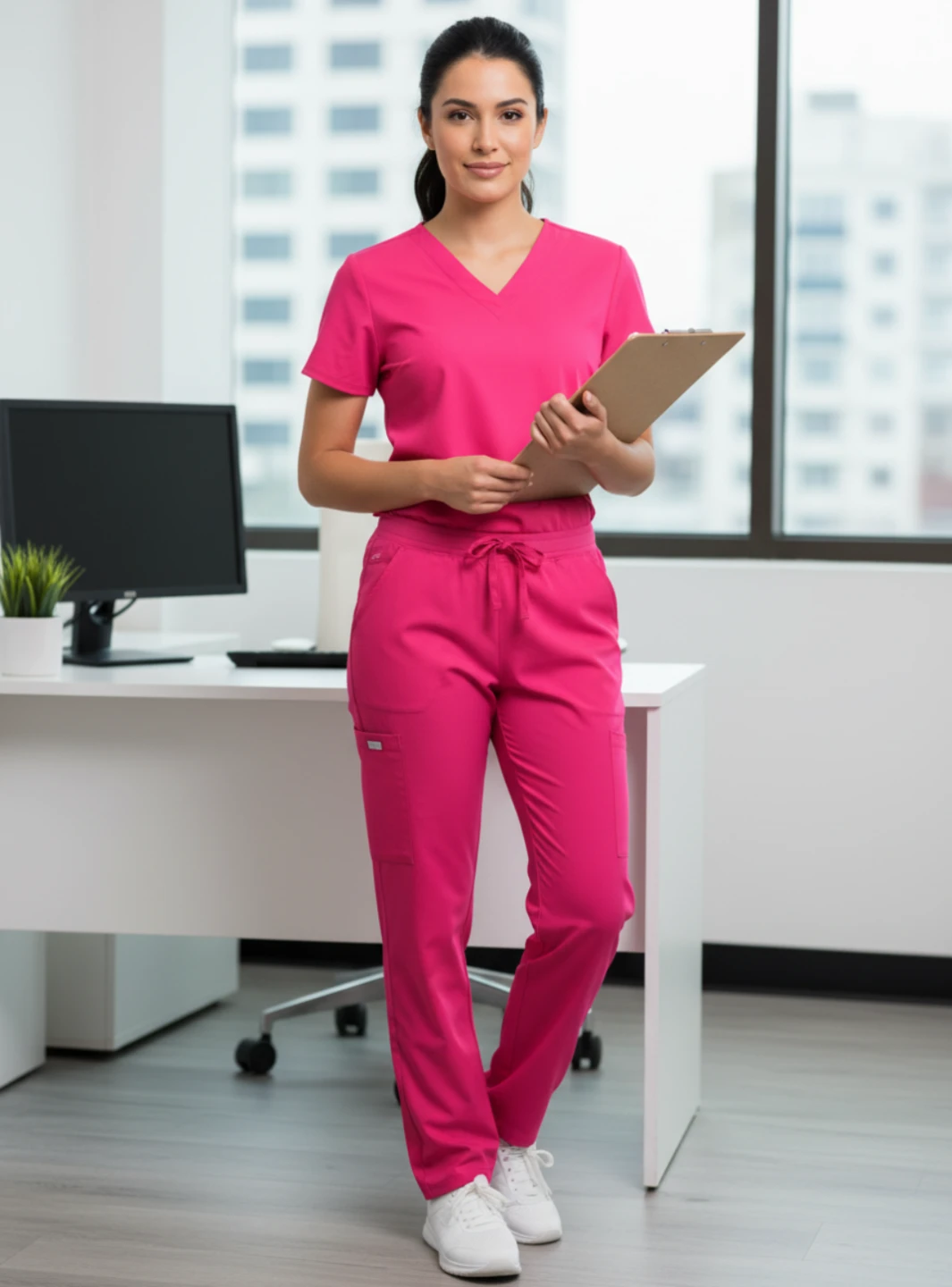 Women's Pink Scrub Pants Size S