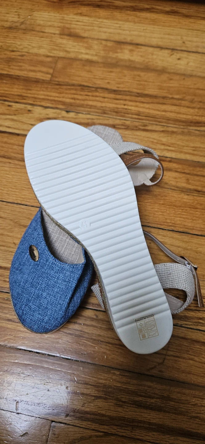 Blue and Tan Espadrille Sandals - photo 4