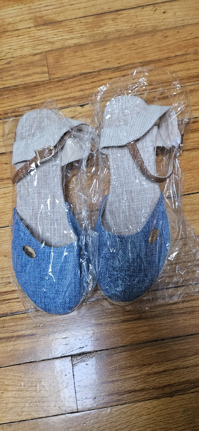 Blue and Tan Espadrille Sandals - photo 5