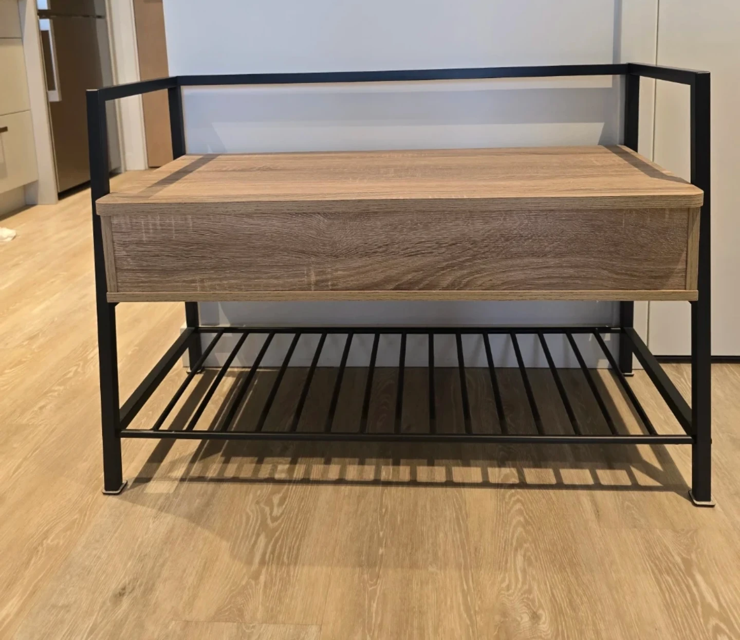 Entryway Storage Bench with Shoe Rack - photo 2