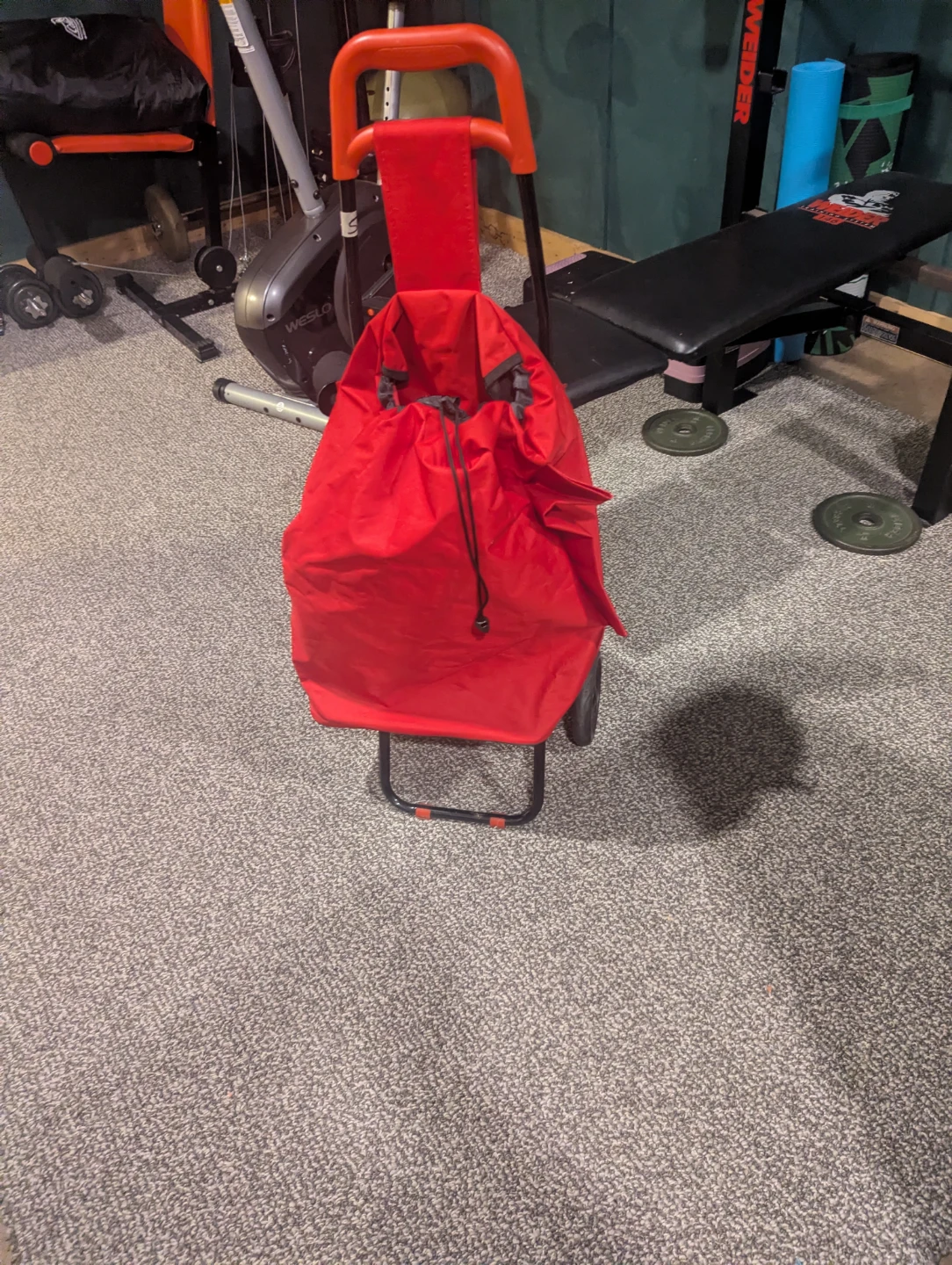 Red Shopping Cart with Wheels - photo 2