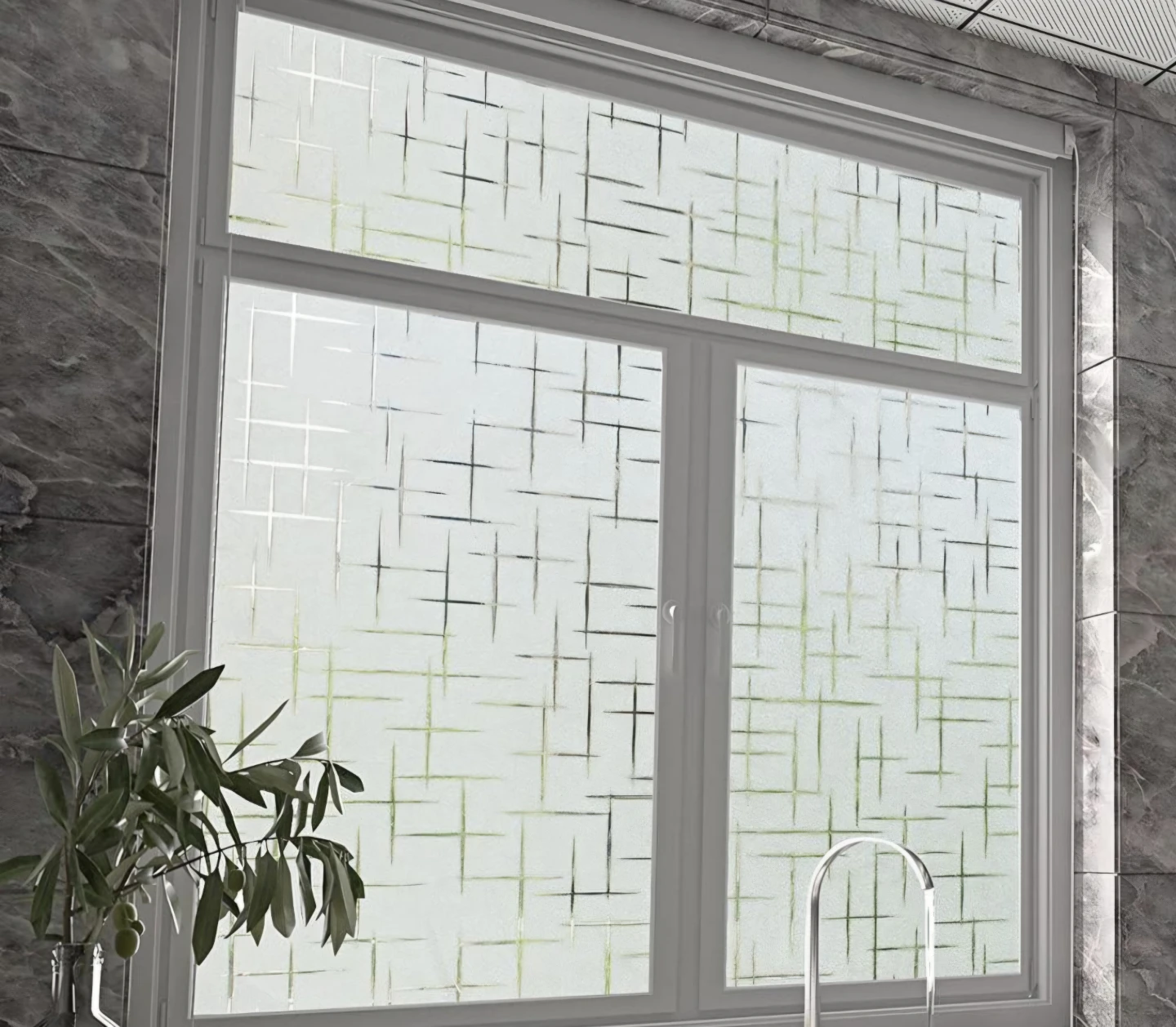 Frosted Privacy Window Film 23.5"×78" - photo 2