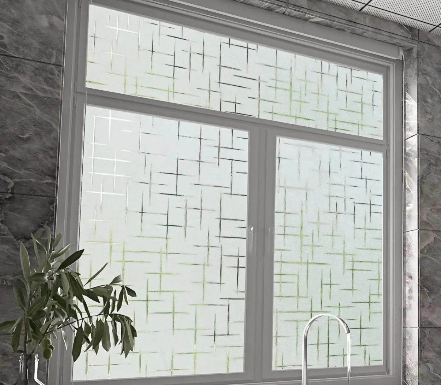 Frosted Privacy Window Film 23.5"×78" - photo 2