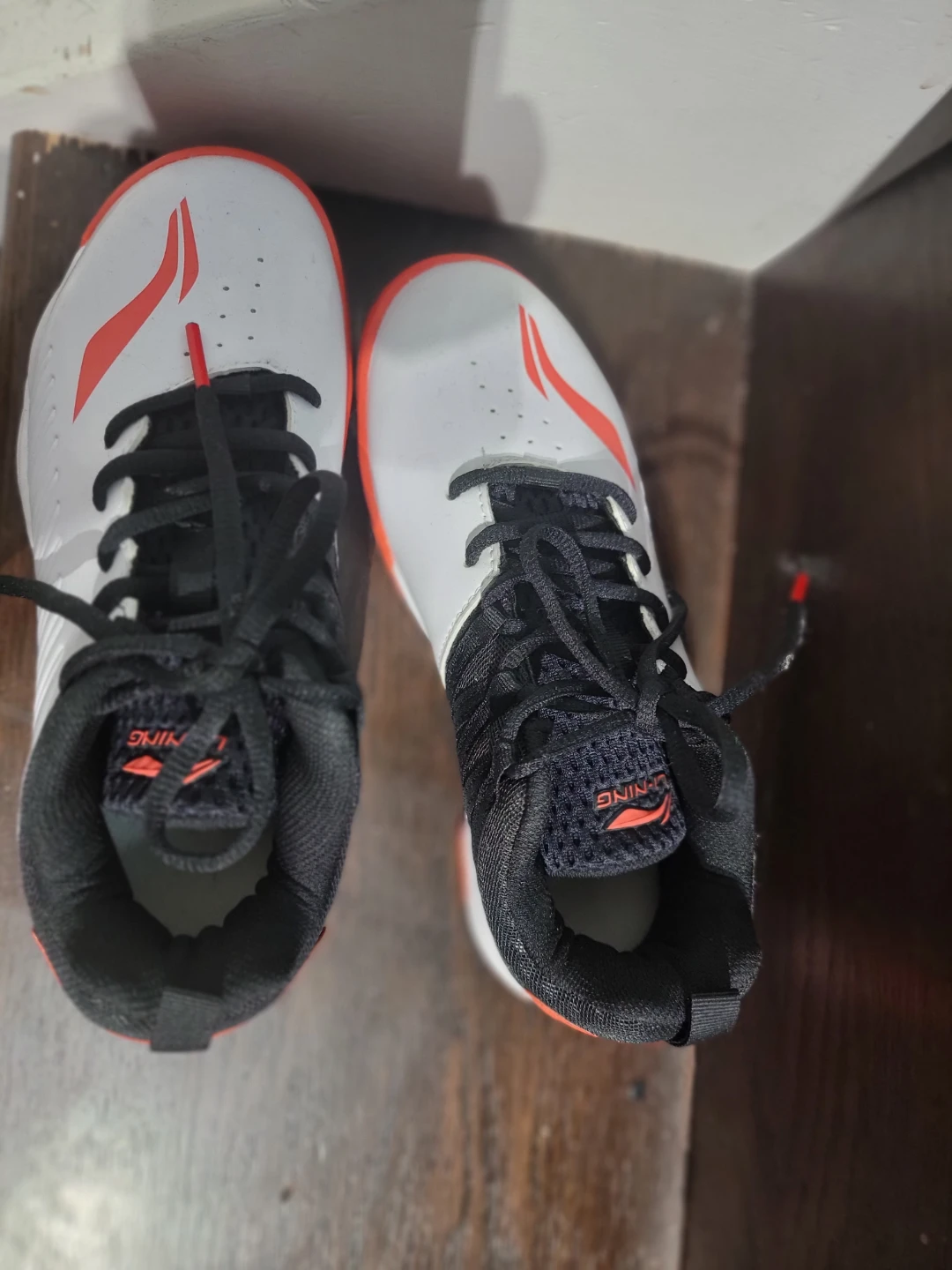 Li-Ning White and Orange Athletic Shoes - photo 2
