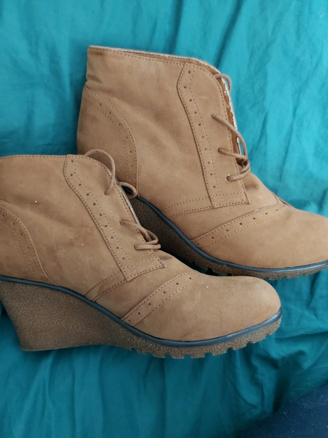 Brown Wedge Ankle Boots - photo 2