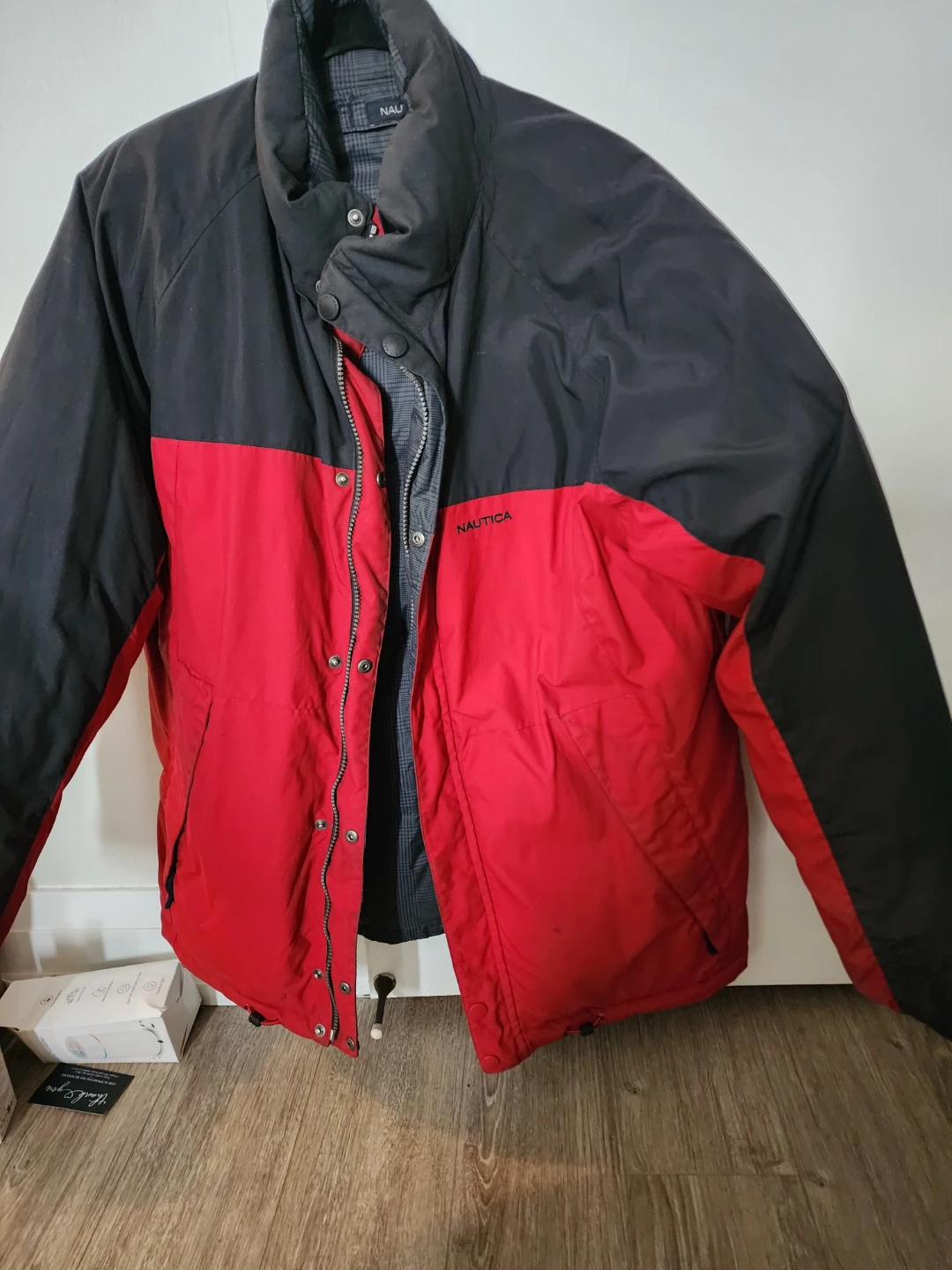 Reversible Nautica Puffer Jacket - Red & Black - photo 3