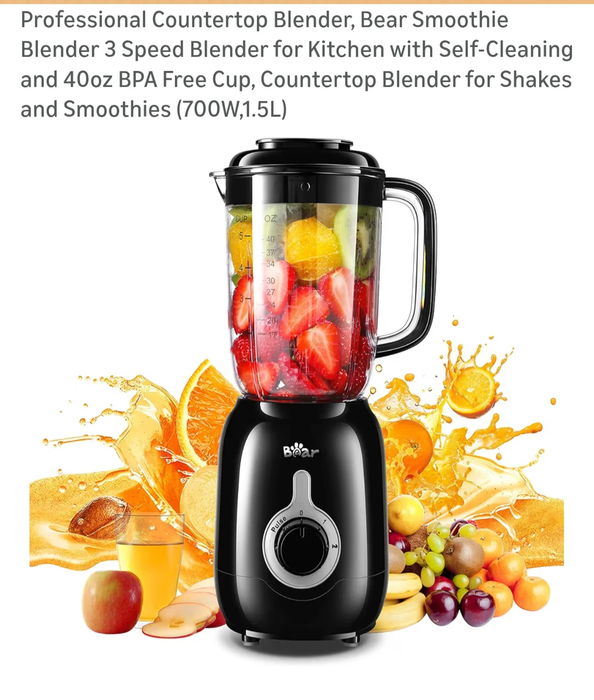 Bear Countertop Blender - photo 3
