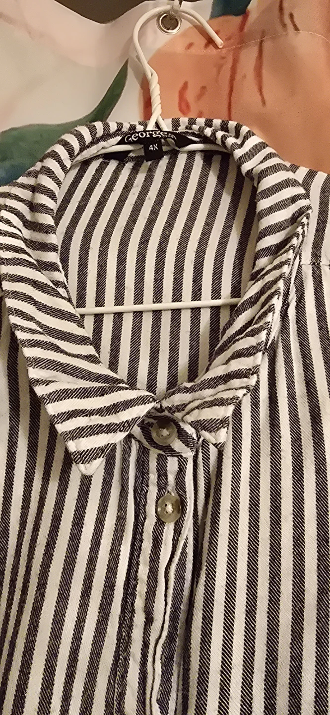 George striped button-up shirt - photo 2
