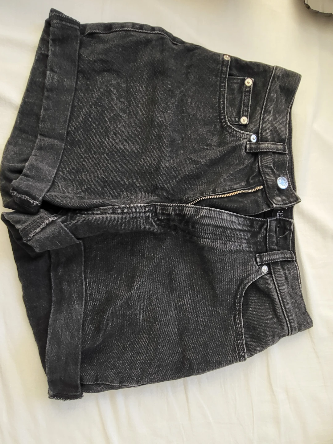 ASOS DESIGN Black Denim Shorts Size UK 6