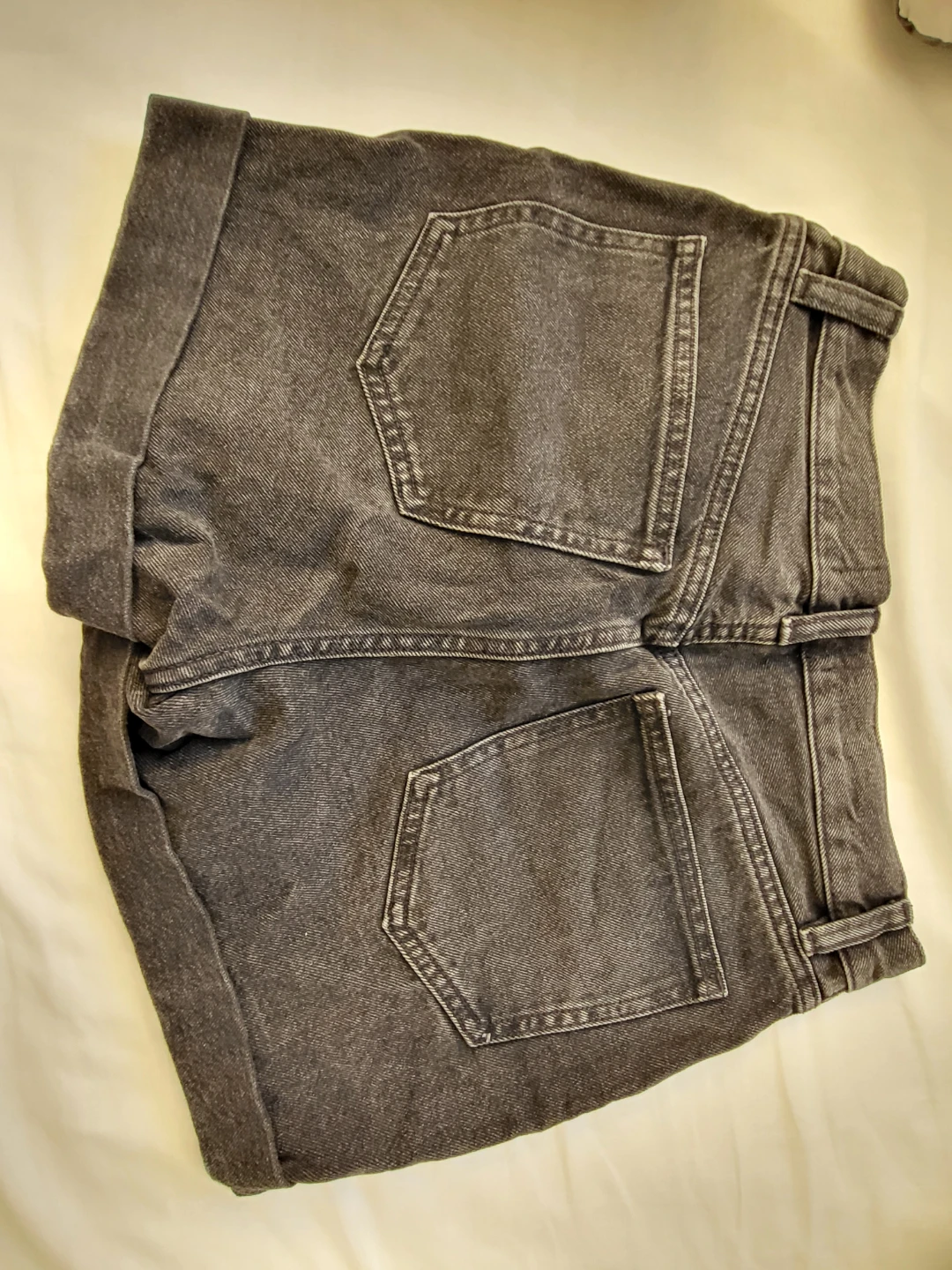 ASOS DESIGN Black Denim Shorts Size UK 6 - photo 3