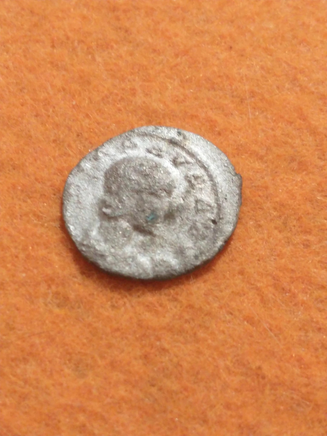 Nice ancient Roman silver coin, circa 3rd century, Serbia-found