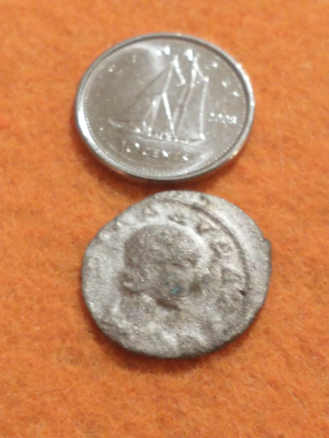 Nice ancient Roman silver coin, circa 3rd century, Serbia-found - photo 2