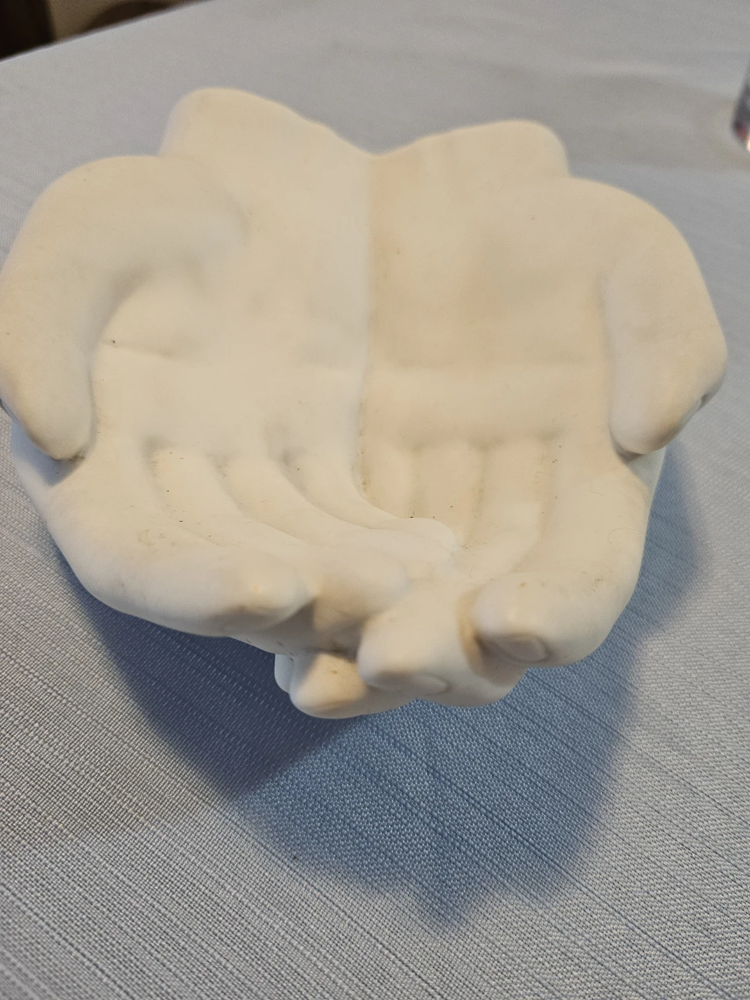 White Ceramic Hand Dish