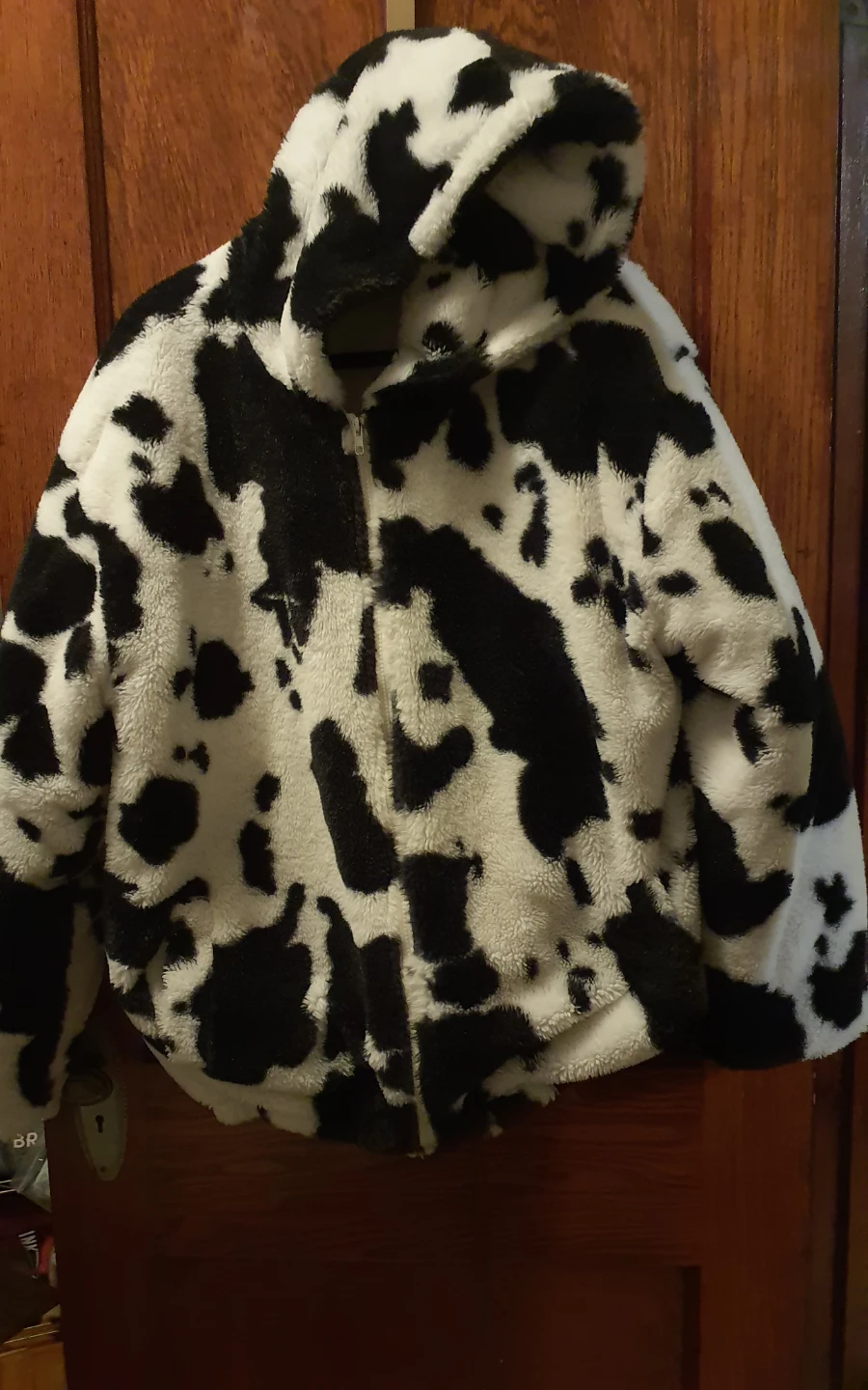 Cow Print Fuzzy jacket