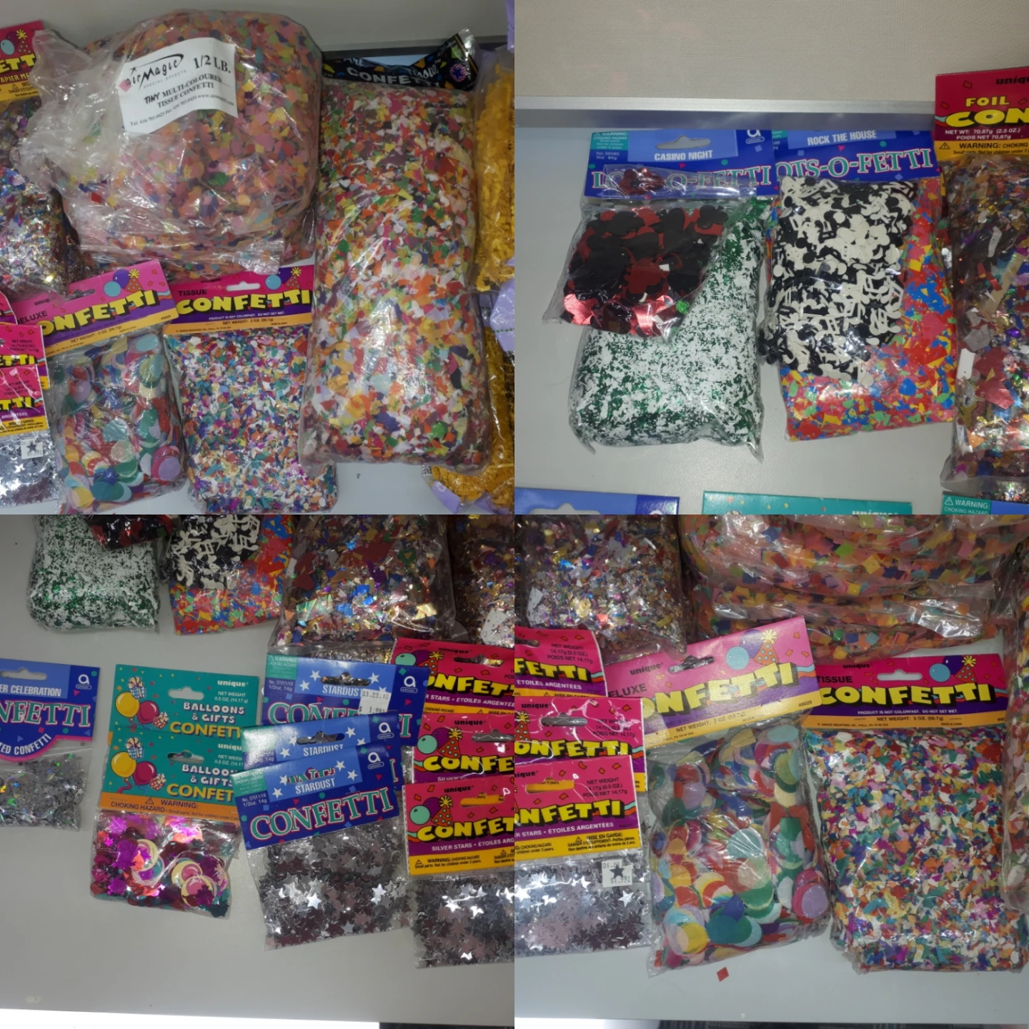 Assorted Confetti Party Supplies