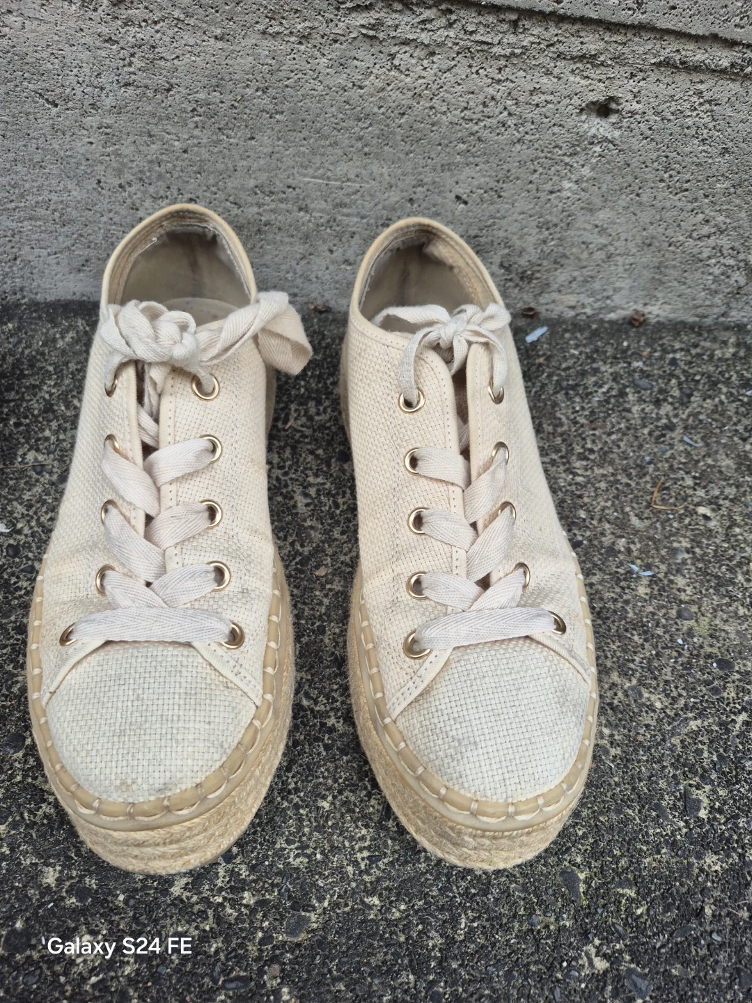 H&M Cream Espadrille Sneakers Size 6