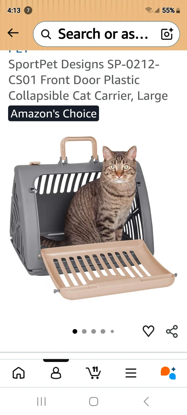 SportPet Designs Collapsible Plastic Cat Carrier - photo 4