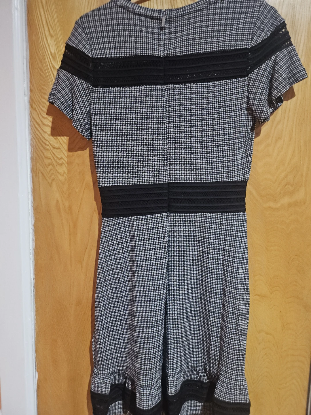 Michael Kors White Houndstooth Dress with Lace Trim - photo 3