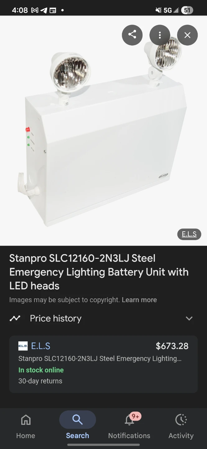 Stanpro Emergency LED Lights 6V-12V 4Watt