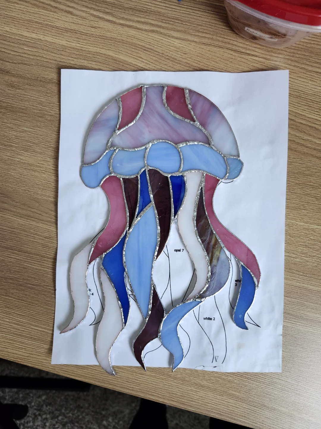 Stained Glass Jellyfish Suncatcher - photo 4