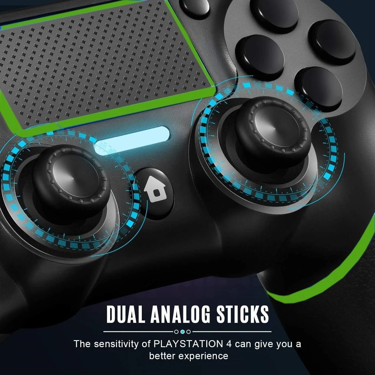 Black Wireless Controller with Green Accents - photo 4