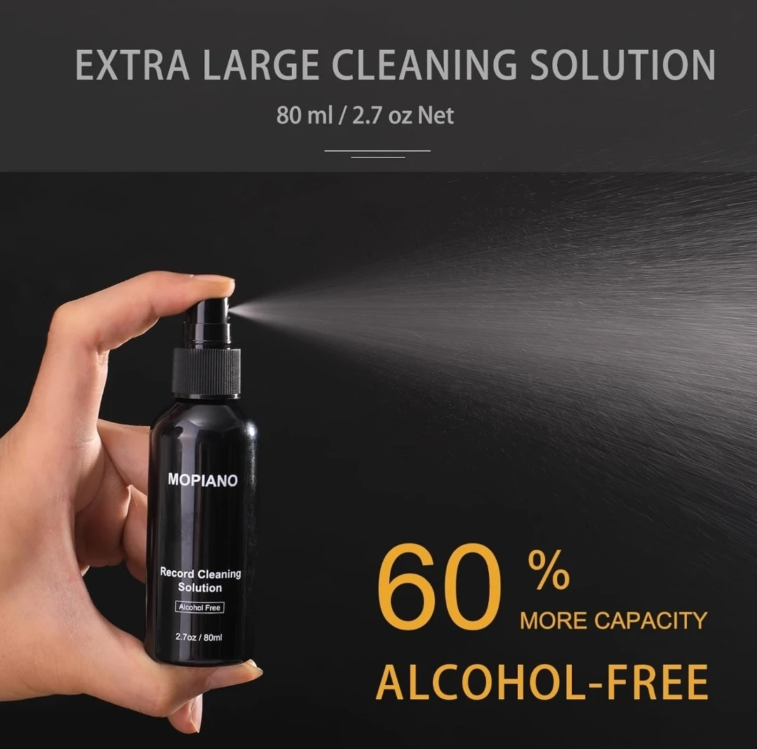 Mopiano Vinyl Record Cleaning Kit 6in1 LP Cleaner Velvet Brush - photo 5