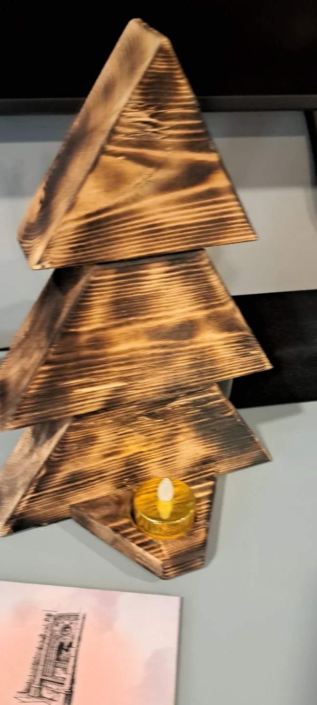 Wooden Tiered Christmas Tree Candle Holder - photo 4