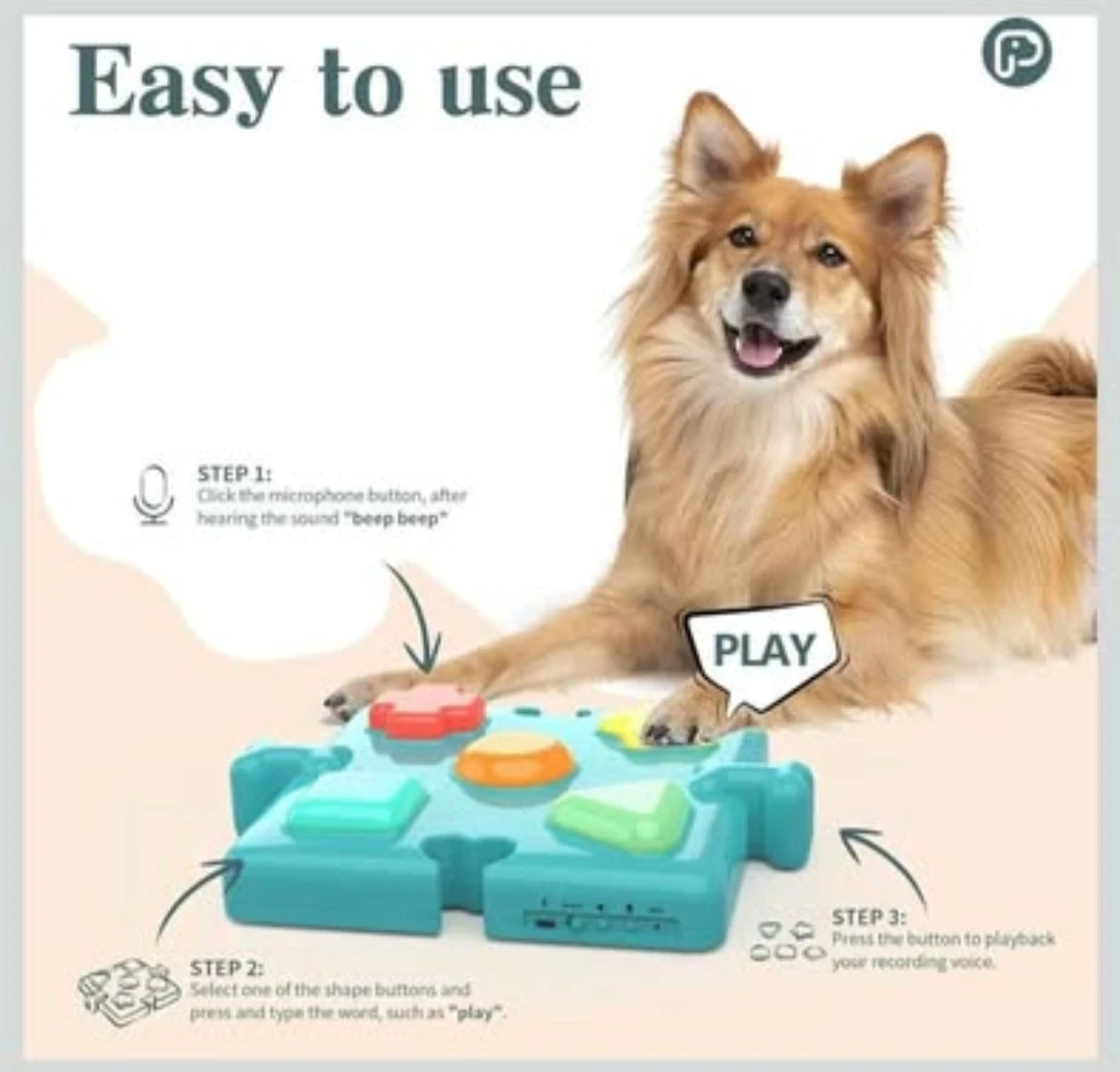 PETNEY Dog Buttons for Communication, 5 n 1 Recordable Dog ...