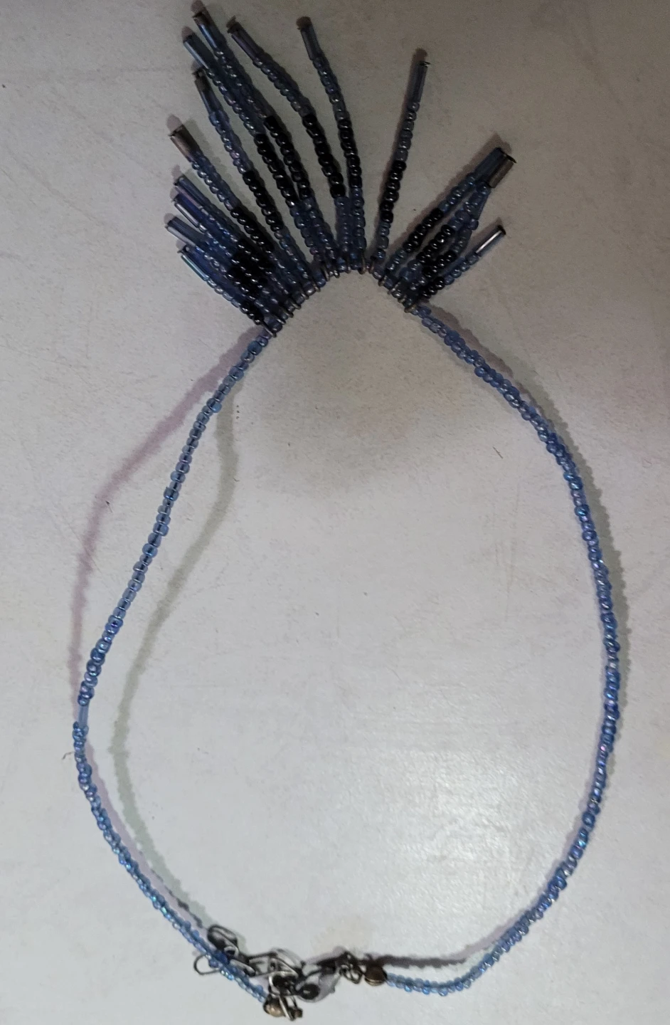 Blue and Black Beaded Necklace - photo 2