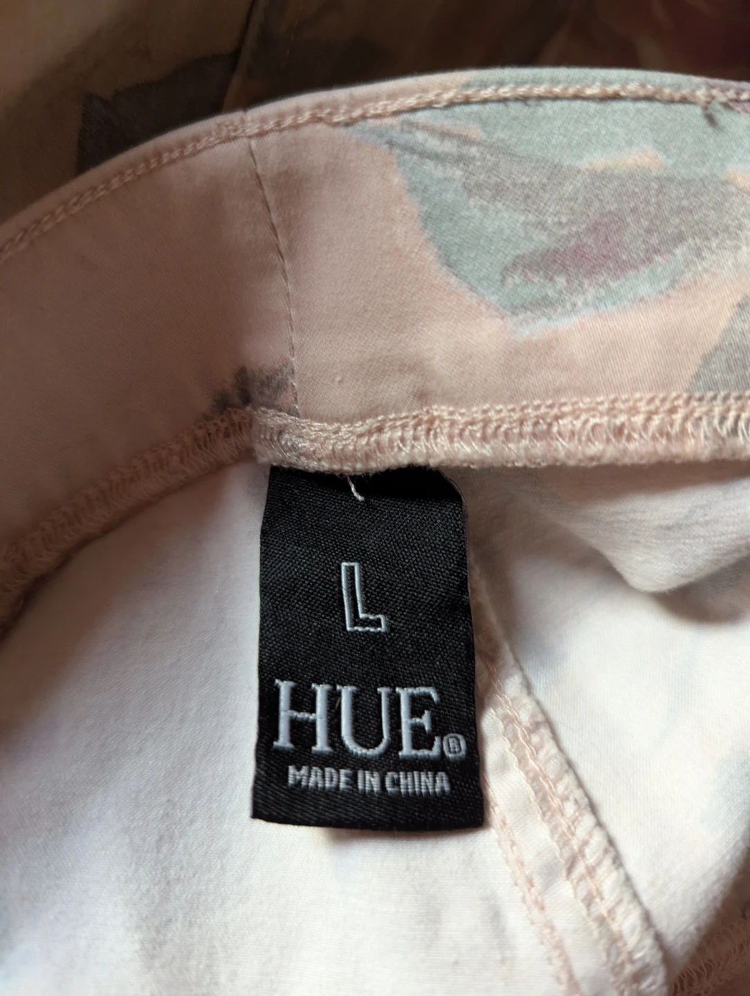 HUE Floral Print Pants Size L - photo 3