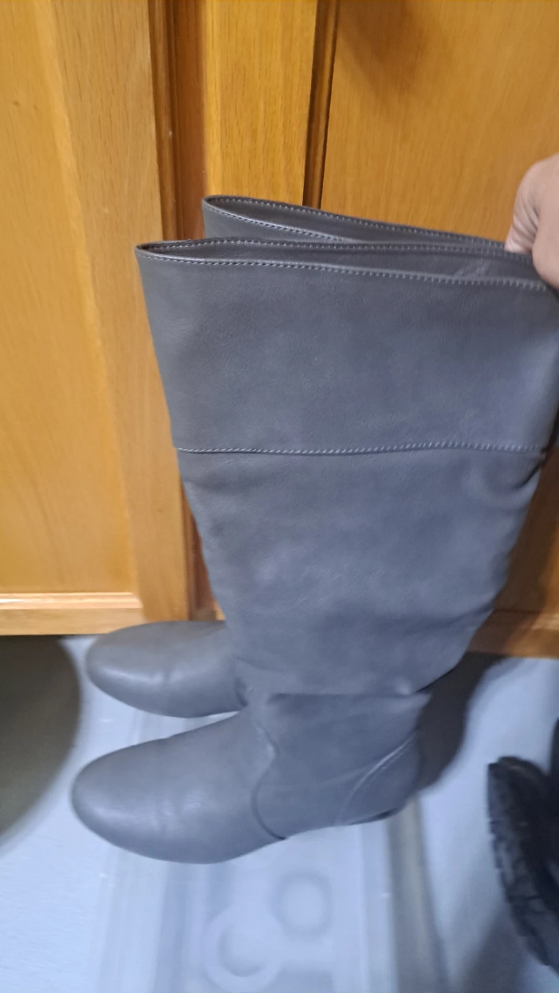 Women's Grey Slouch Boots - photo 2