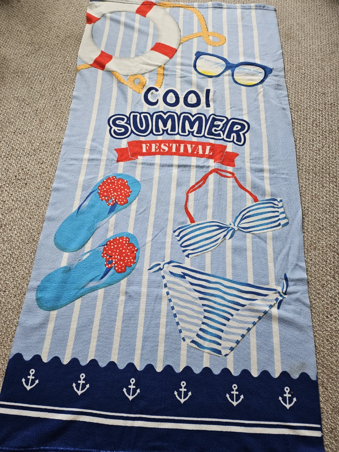Cool Summer Festival Beach Towel