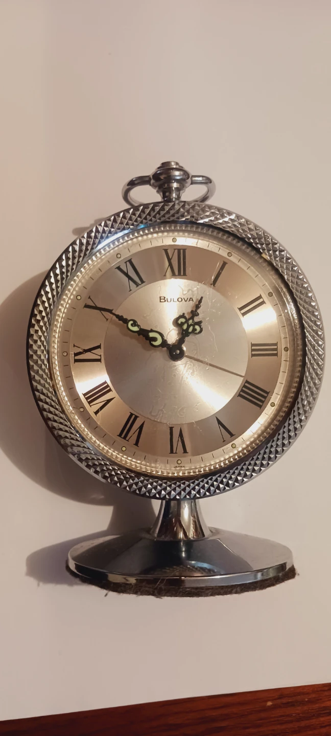 BULOVA Vintage Mechanical Alarm Desk Clock.AS IS. - photo 2