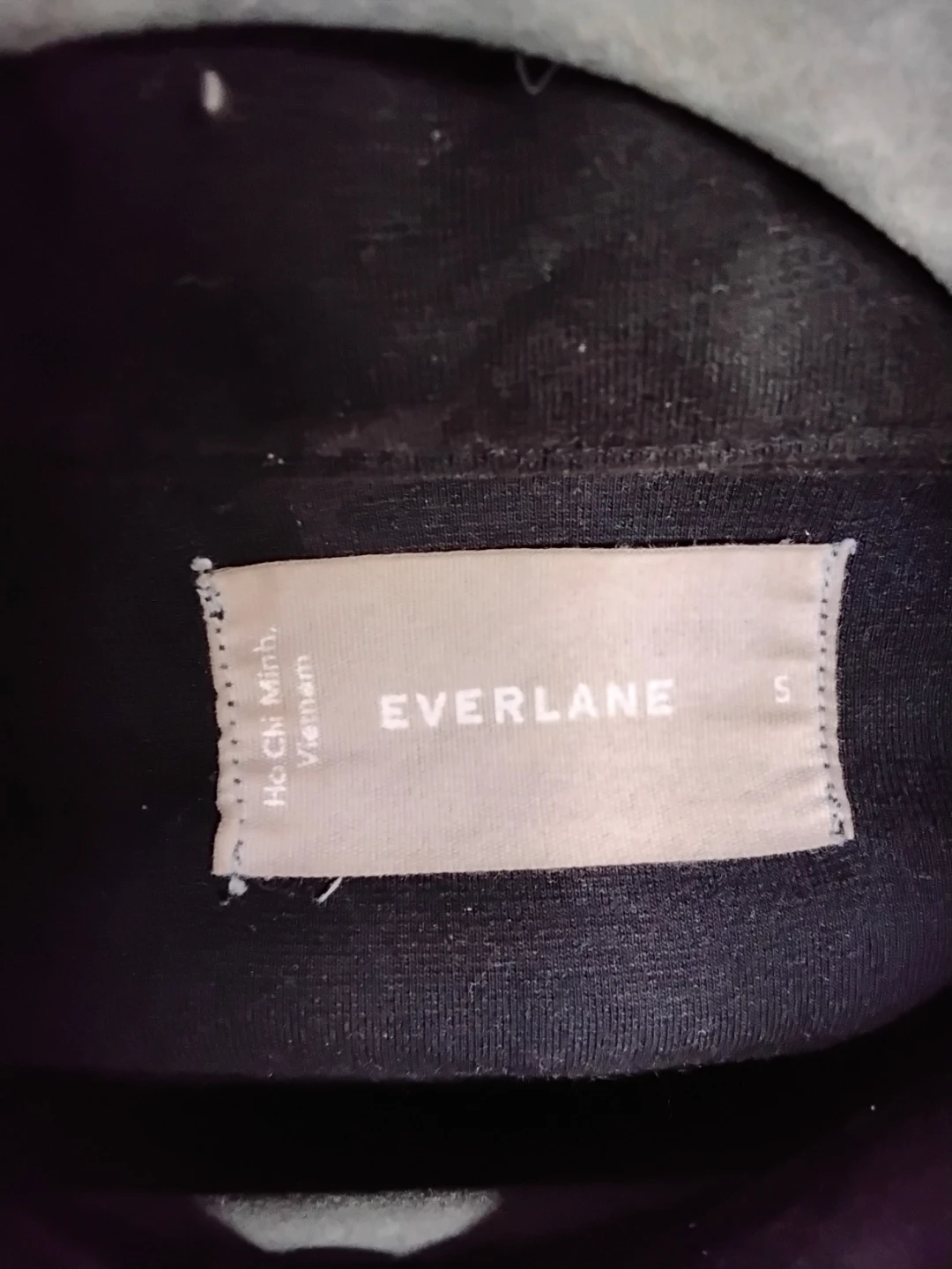 Everlane Black & Cream Zip-Up Jacket - Size S - photo 3