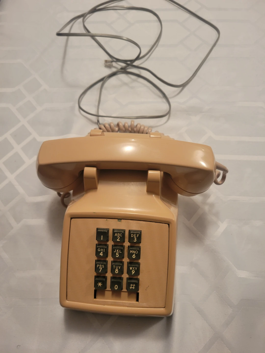 Beige Rotary Push Button Phone - photo 2