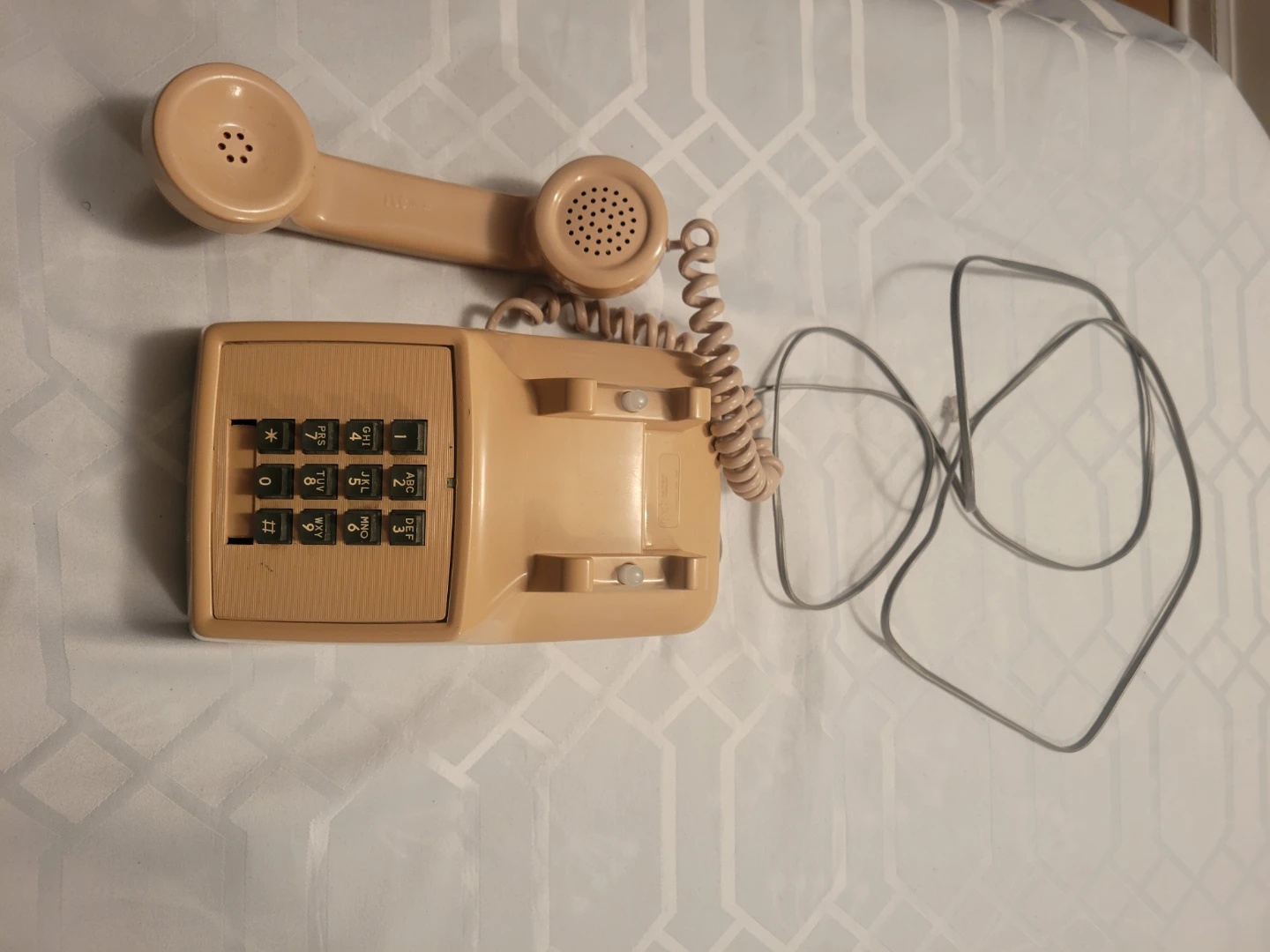 Beige Rotary Push Button Phone - photo 3