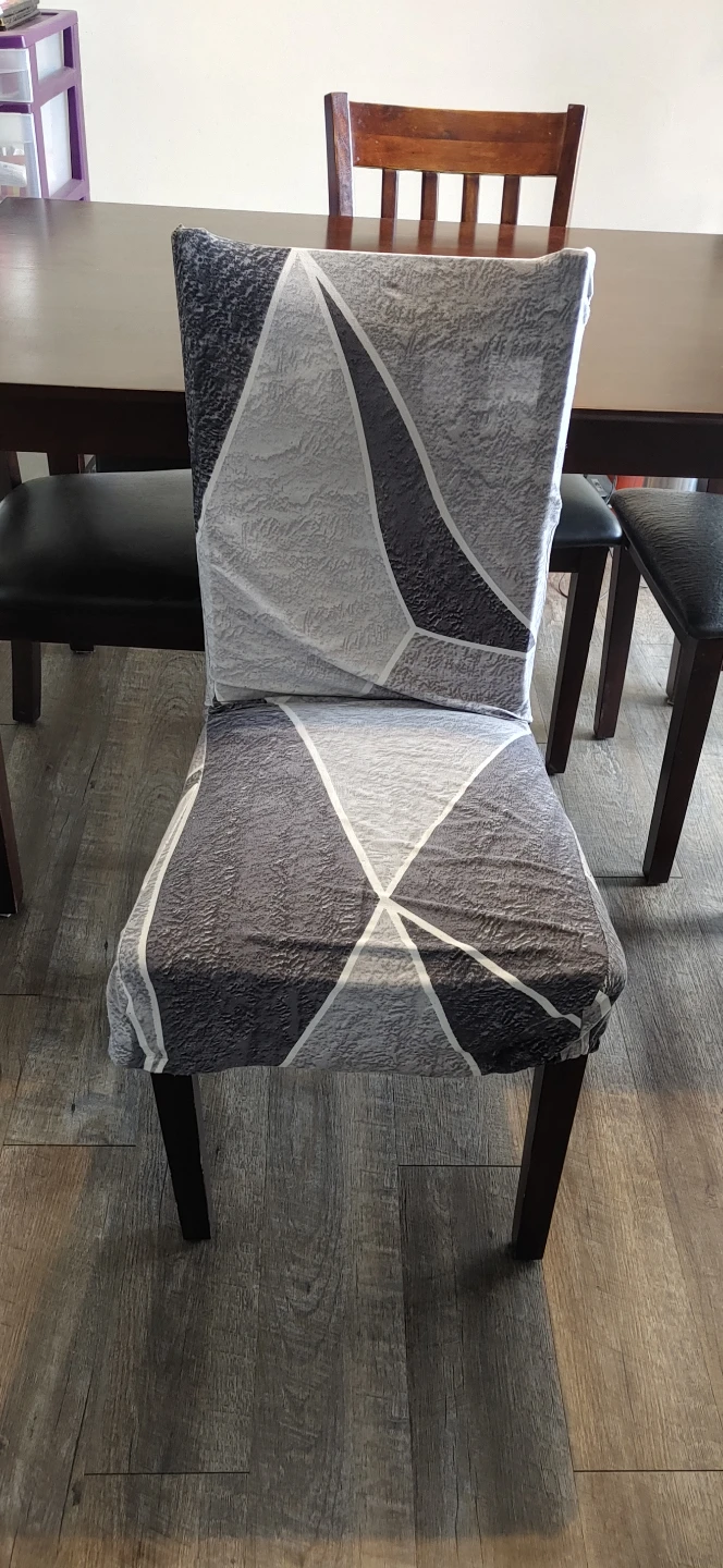 Wooden dining set, including 4 chairs and chair covers - photo 4