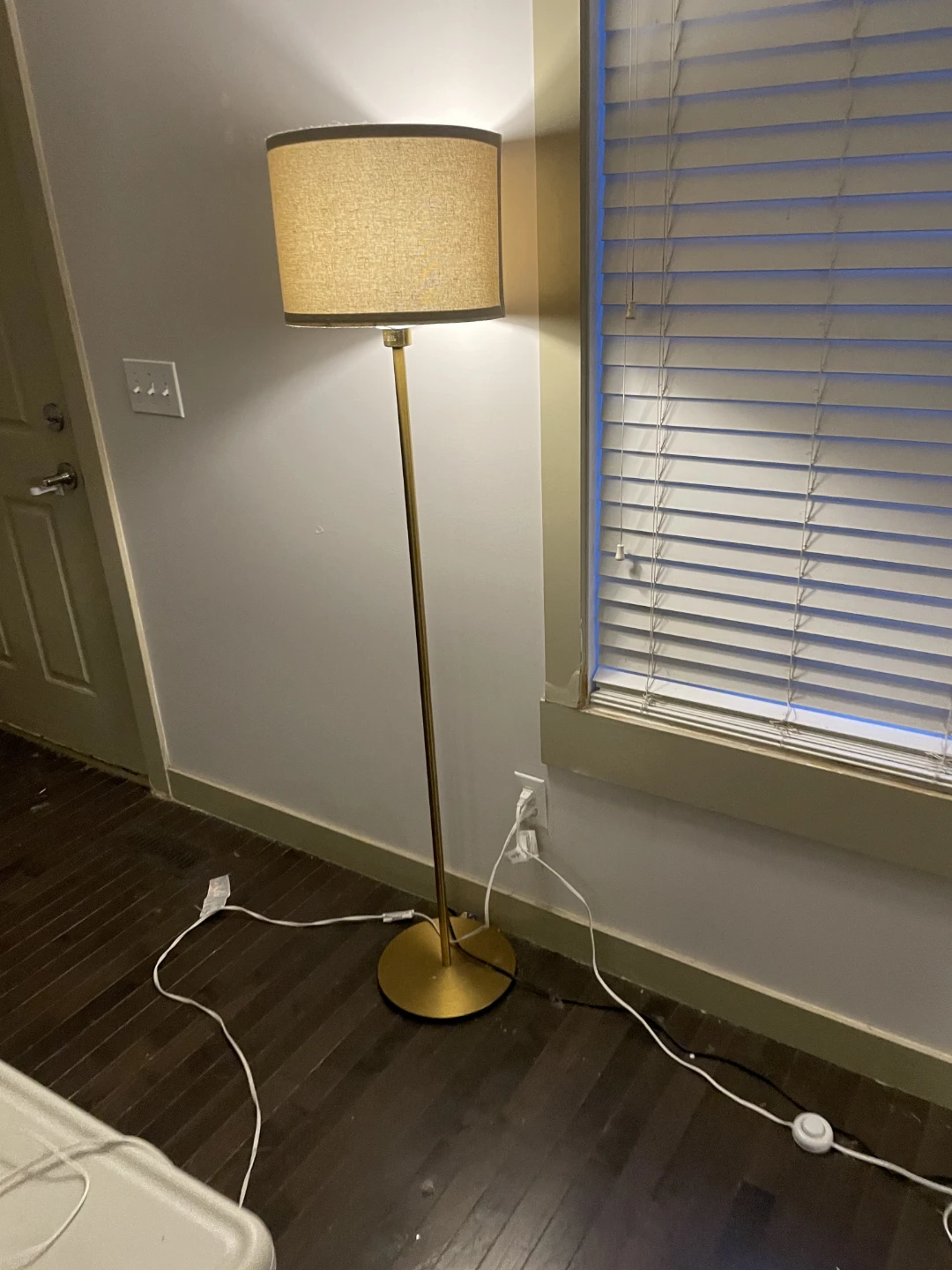 Gold Floor Lamps with Linen Shade - photo 3