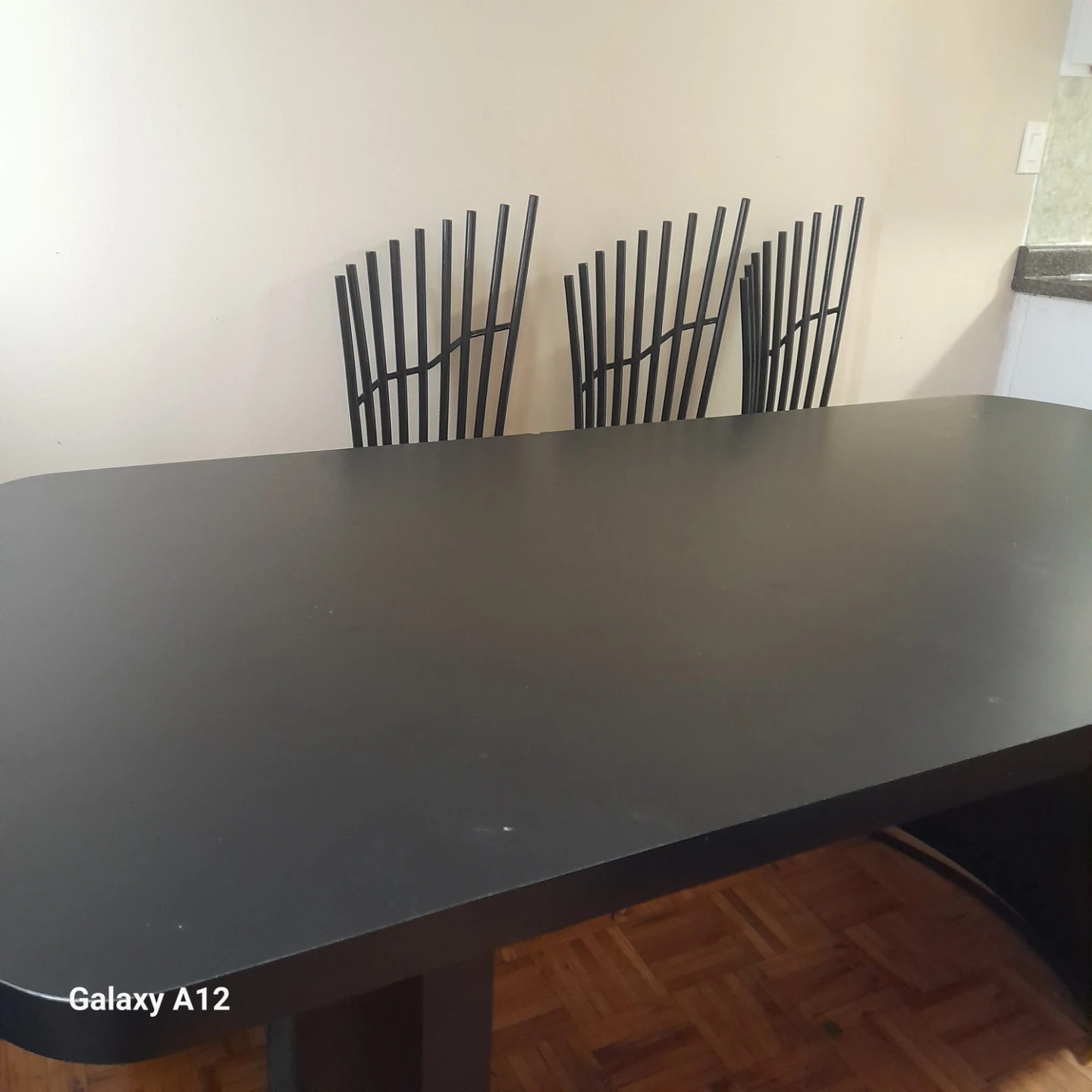 Black Dining Table with 8 Chairs