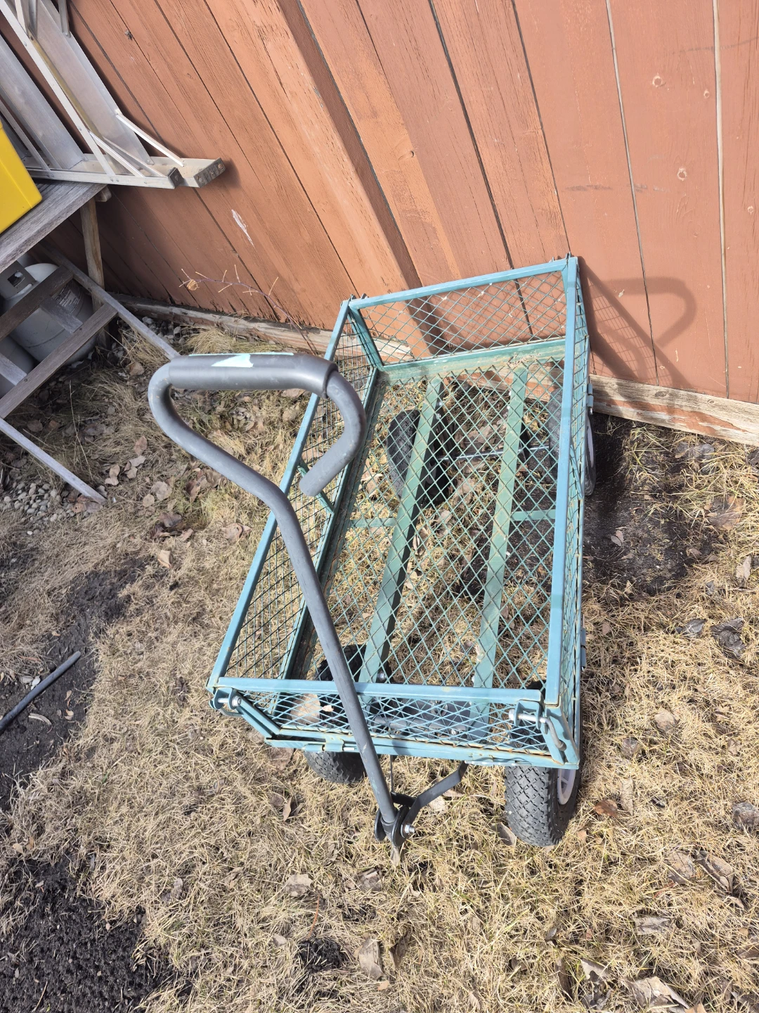 Blue Metal Garden Cart - photo 2
