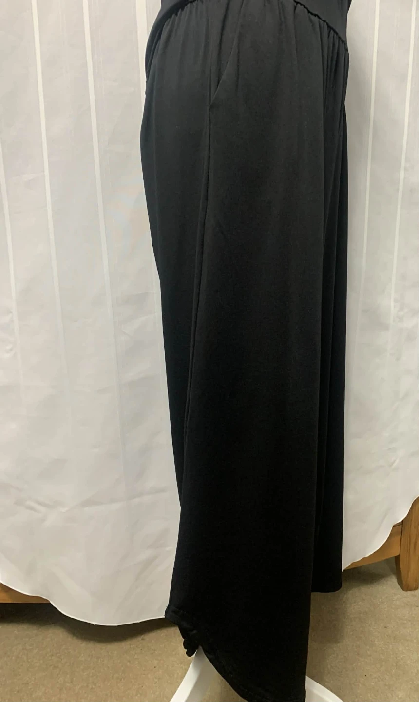 Black Wide Leg Cropped Pants - photo 4