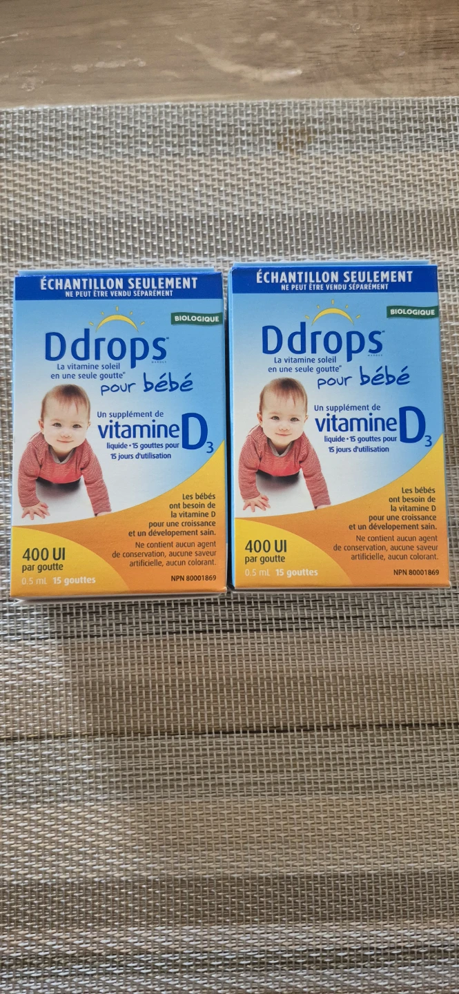 Ddrops Vitamin D3 for Babies (2 Pack)