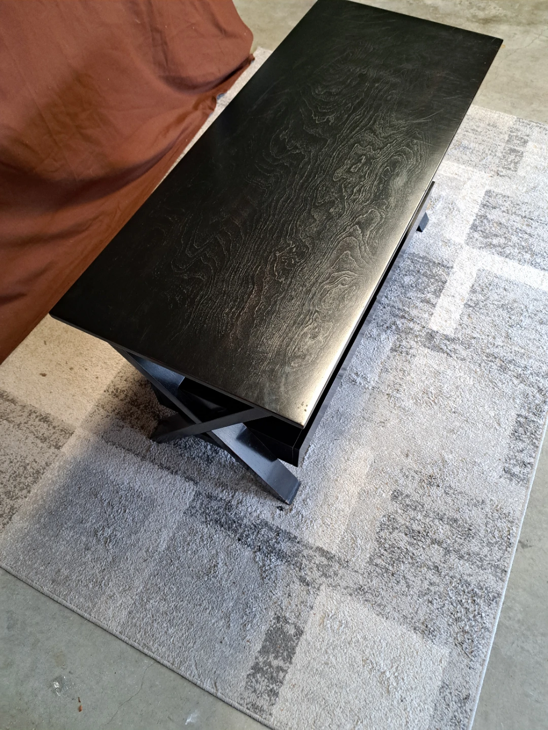Black Wooden Coffee Table TV Stand