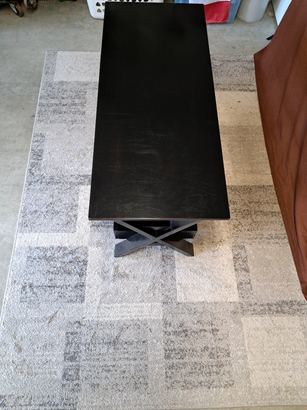 Black Wooden Coffee Table TV Stand - photo 2