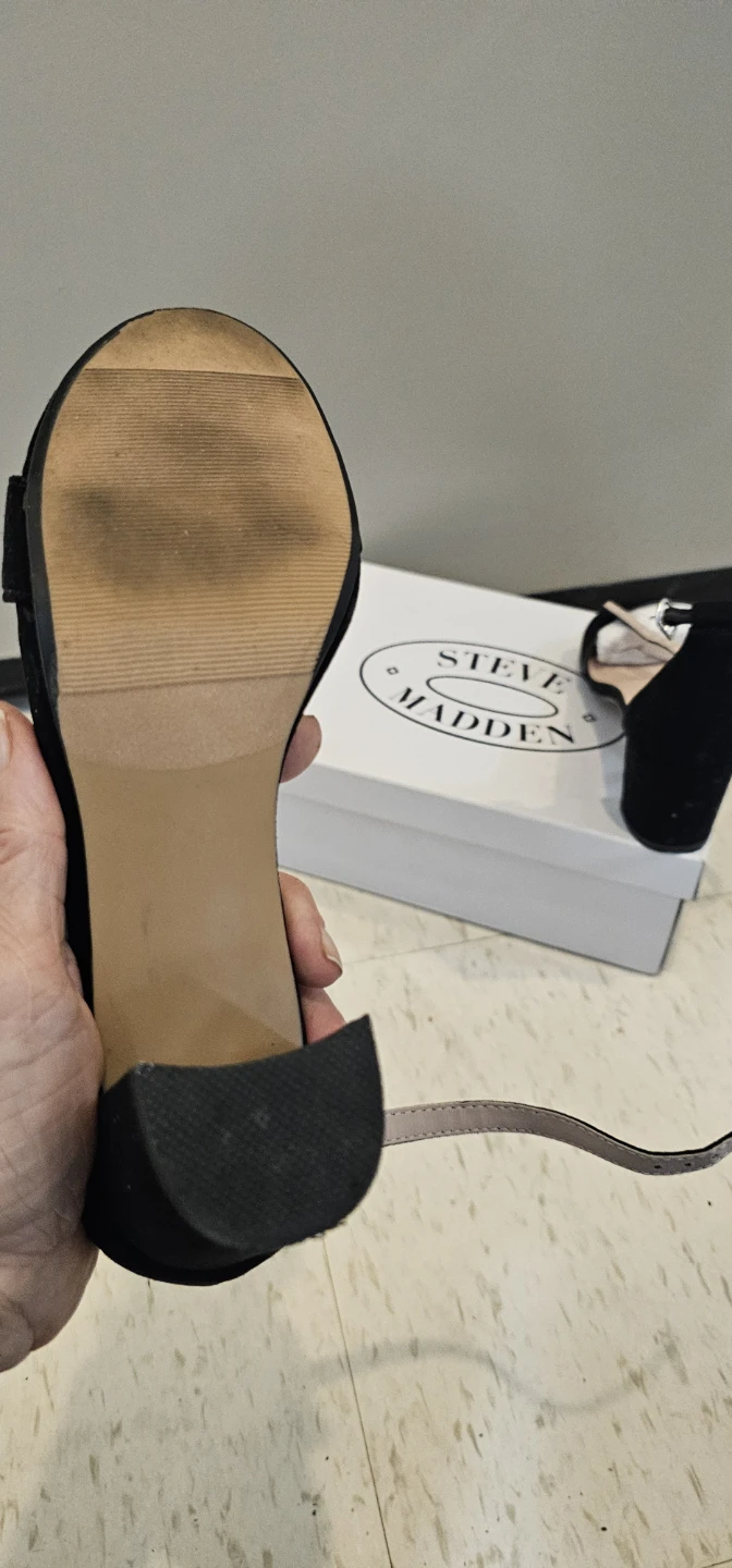 Steve Madden Black Suede Block Heel Sandals - photo 3