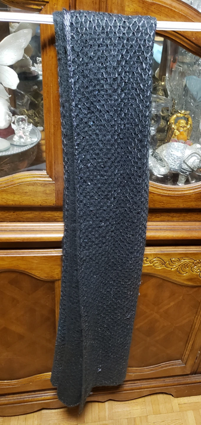 Black Knit Scarf with Sparkle