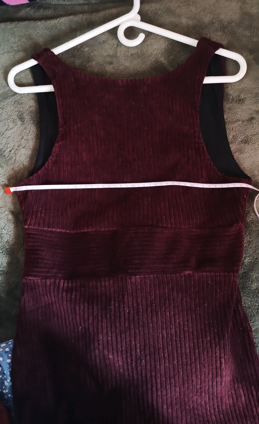 Maroon Corduroy Mini Dress - photo 3