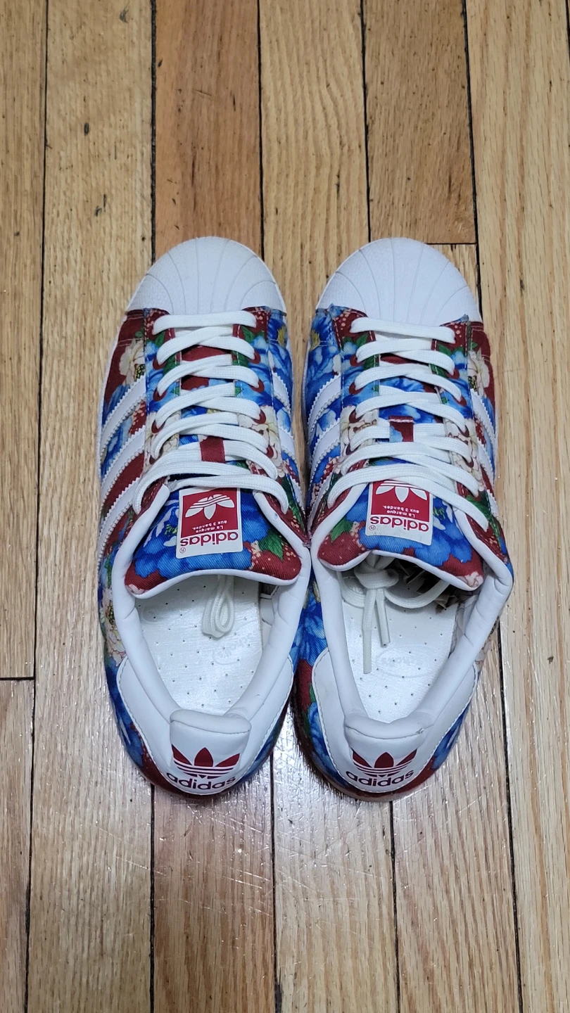 Adidas Superstar Floral Sneakers Size 9 - photo 4